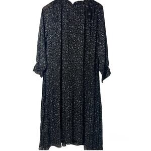 CODE X MODE FLORAL PURPLE BLACK LONG SLEEVE WOMEN DRESS SIZE MEDIUM BRAND NEW